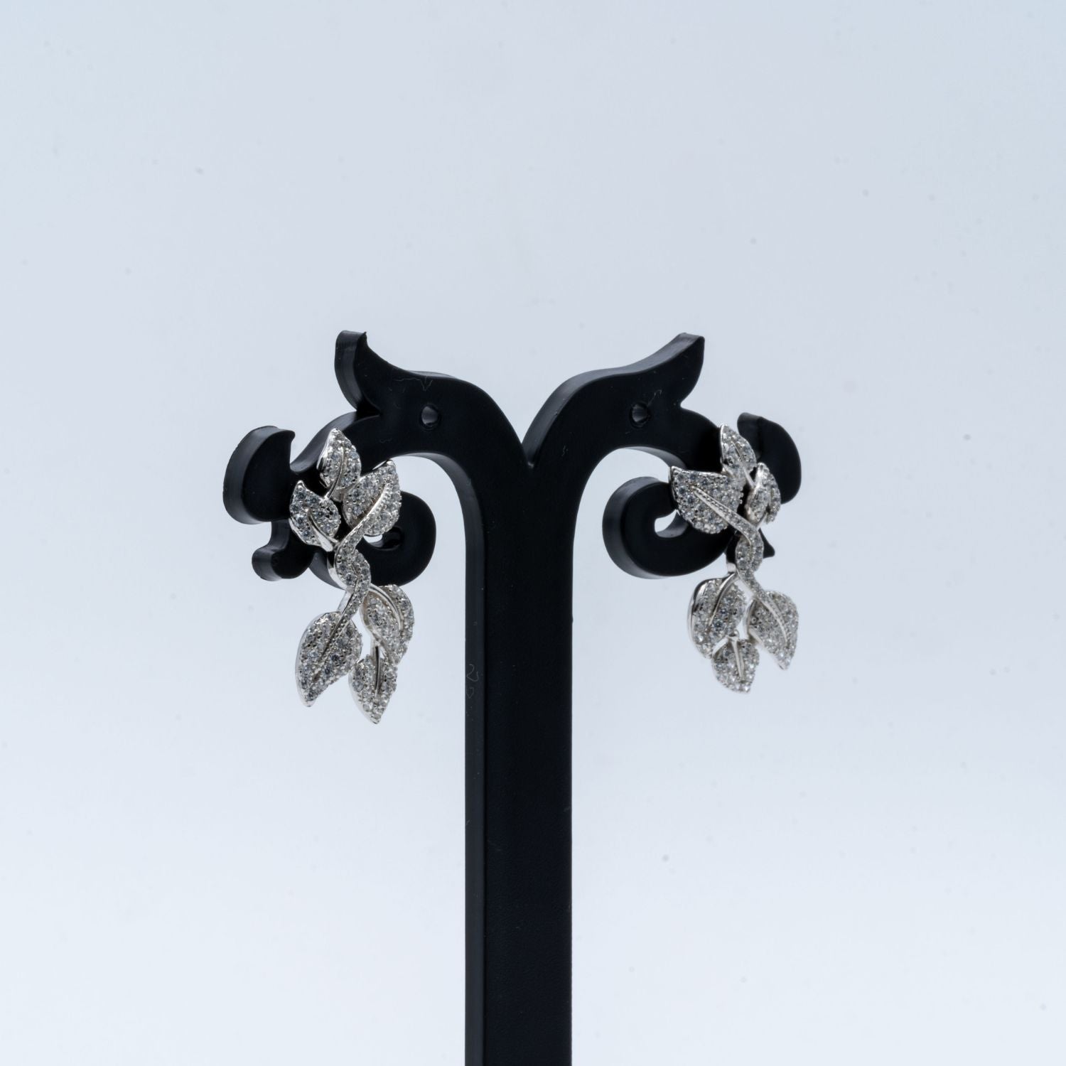 Crystal Leaf Earrings